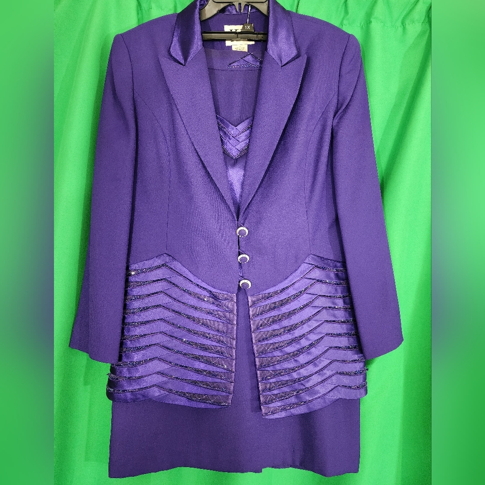 KB Stella Louise Roy Suit, 16,  Purple - EUC